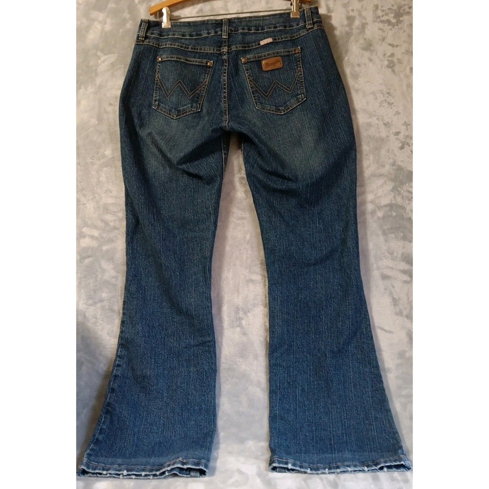 Wrangler Premium Patch Womens Jeans Sunshine Day Mae Blue Boot 9MWZSD‎ 13/14x32